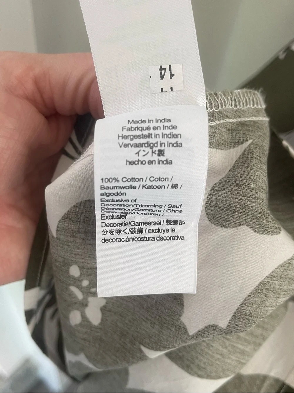 J Crew One-Shoulder Floral Midi Dress in Olive and White Cotton size S - Picture 8 of 9
